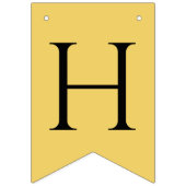 ハッピーリタイオブラックオンイエロー金ゴールド バンティングフラッグ (第1の旗)