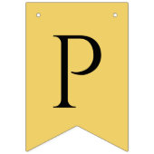 ハッピーリタイオブラックオンイエロー金ゴールド バンティングフラッグ (第3の旗)