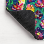 ハッピーリッカラフルトルフラワーズオリジナルのアートワーク マウスパッド (コーナー)