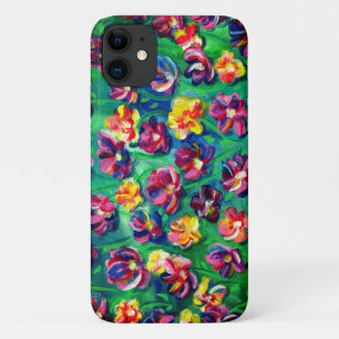 ハッピーリッカラフルトルフラワーズオリジナルのアートワーク iPhone 11 ケース