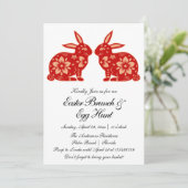 ハッピーリトルイースターバニー |イースターブランチ+エッグ狩り 招待状 (スタンド正面)