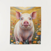 ハッピーリトルピグサニーデイジーフィールド タペストリー (正面)