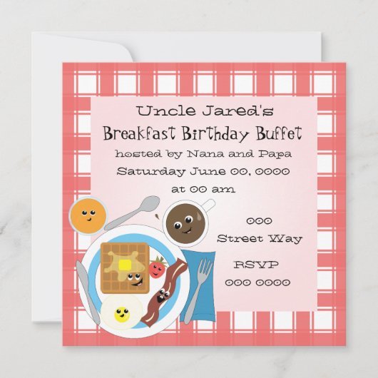 ハッピーリトルブレックファースト 招待状 (正面)