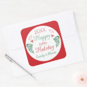 ハッピーリトルホリデークリスマス スクエアシール (封筒)