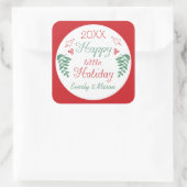 ハッピーリトルホリデークリスマス スクエアシール (バッグ)