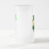 ハッピーリトルレプレシャン曇りガラス製マグカップ フロストグラスビールジョッキ (中央)