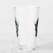 ハッピーリトルロールチビ（小さくかわいく書いた感じ）イラストレーションガラスカップ タンブラーグラス (左)