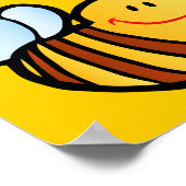 ハッピーリトル（昆虫）マルハナバチビー漫画かわいいハニーケース ポスター (角)