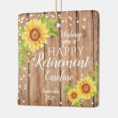 ハッピーリパーソナライズされたタイアメントフローラ セラミックオーナメント (左)