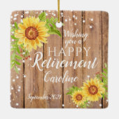 ハッピーリパーソナライズされたタイアメントフローラ セラミックオーナメント (裏面)