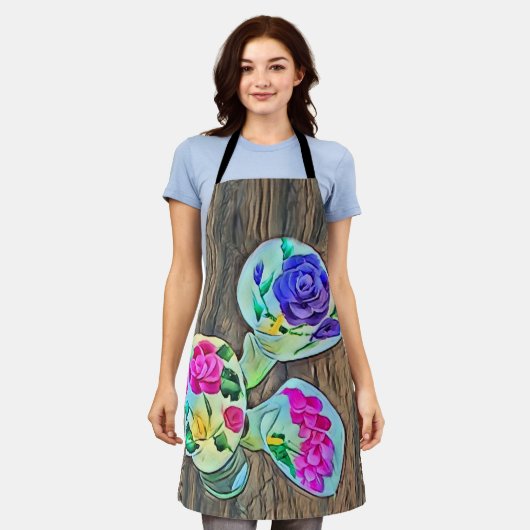 ハッピーリリス エプロン (着用した状態)