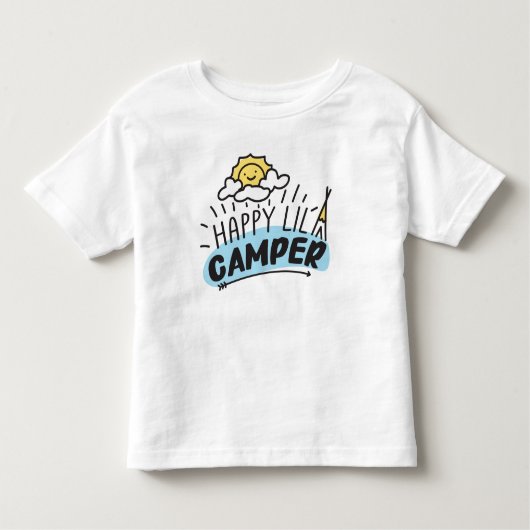 ハッピーリル・キャンパー・キッド、幼児用&ベビーTシャツ トドラーTシャツ (正面)