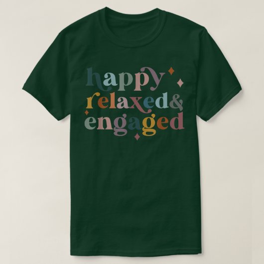 ハッピーリレ婚約したおもしろい新学期 Tシャツ (デザイン正面)
