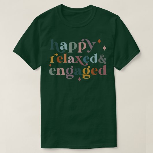 ハッピーリレ婚約したおもしろい新学期 Tシャツ (デザイン正面)