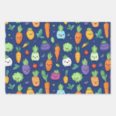 ハッピーリールベジエキャラクターラッピング紙 ラッピングペーパーシート (正面)