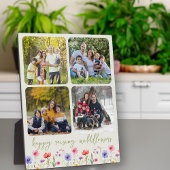 ハッピーレイジングワイルドフラワー4フォトコラージンググリーン フォトプラーク