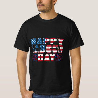 ハッピーレイバーデイギフトアメリカ国旗Tシャツ Tシャツ