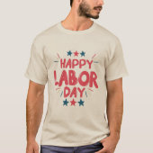 ハッピーレイバーデイ 愛国スター Tシャツ (正面)
