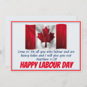 ハッピーレイバーデーカナダ国旗聖なる書物、 経典カスタマイズ シーズンカード (正面/裏面)