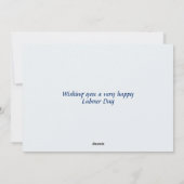 ハッピーレイバーデーカナダ国旗聖なる書物、 経典カスタマイズ シーズンカード (裏面)