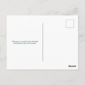 ハッピーレイバーデー赤白と青アメリカ国旗 ポストカード (裏面)