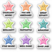 ハッピーレインボー・スターズ優秀生 シール (正面)