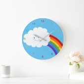 ハッピーレインボー ラージ壁時計 (ホーム)