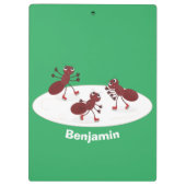 ハッピーレッドアリ氷スケートで滑る漫画 クリップボード (裏面)