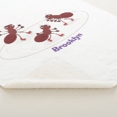 ハッピーレッドアリ氷スケートで滑る漫画 シェルパブランケット (3/4)