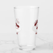 ハッピーレッドアリ氷スケートで滑る漫画 タンブラーグラス (左)