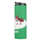 ハッピーレッドアリ氷スケートで滑る漫画 タンブラー (回転右)