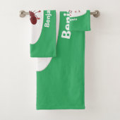 ハッピーレッドアリ氷スケートで滑る漫画 バスタオルセット (インサイチュ)