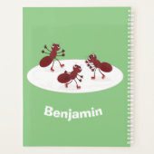 ハッピーレッドアリ氷スケートで滑る漫画 プランナー手帳 (裏面)