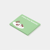 ハッピーレッドアリ氷スケートで滑る漫画 ポストイット (アングル)