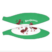 ハッピーレッドアリ氷スケートで滑る漫画 ミニバスケットボール (パネル)