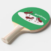 ハッピーレッドアリ氷スケートで滑る漫画 卓球ラケット (正面アングル)