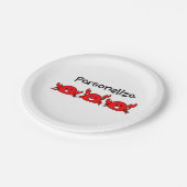 ハッピーレッドカニビーチパーティー ペーパープレート (アングル)