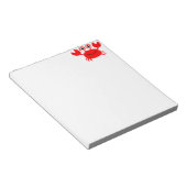 ハッピーレッドカートゥーンカニ ノートパッド (アングル)