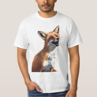 ハッピーレッドキツネオアールヴィクセンワイルド自然 Tシャツ