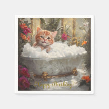 ハッピーレッドキャットインラグジュアリーバス – 子供の誕生日パーティー