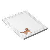 ハッピーレッドゴールデンレトリバーの肉足の漫画の犬 ノートパッド (アングル)