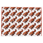 ハッピーレッドパンダ抱き枕 ラージペーパーバッグ (裏面)