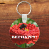 ハッピーレッドフラワー キーホルダー (正面)