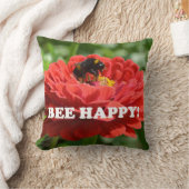 ハッピーレッドフラワー クッション (ブランケット)