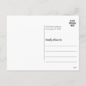 ハッピーレッドモダン- 8フォトコラージュ シーズンポストカード (裏面)