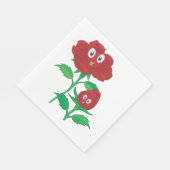 ハッピーレッドローズ スタンダードランチョンナプキン (角)