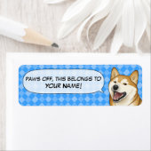 ハッピーレッド柴犬日本のドッグ名ラベル ラベル (インサイチュ)