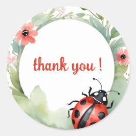 ハッピーレディバグ誕生日サンキューユア ラウンドシール