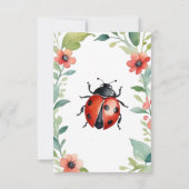 ハッピーレディバグ誕生日招待状 招待状 (裏面)