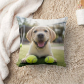 🐶ハッピーレトリエバーパピー🎾テニスボール2個 クッション (ブランケット)